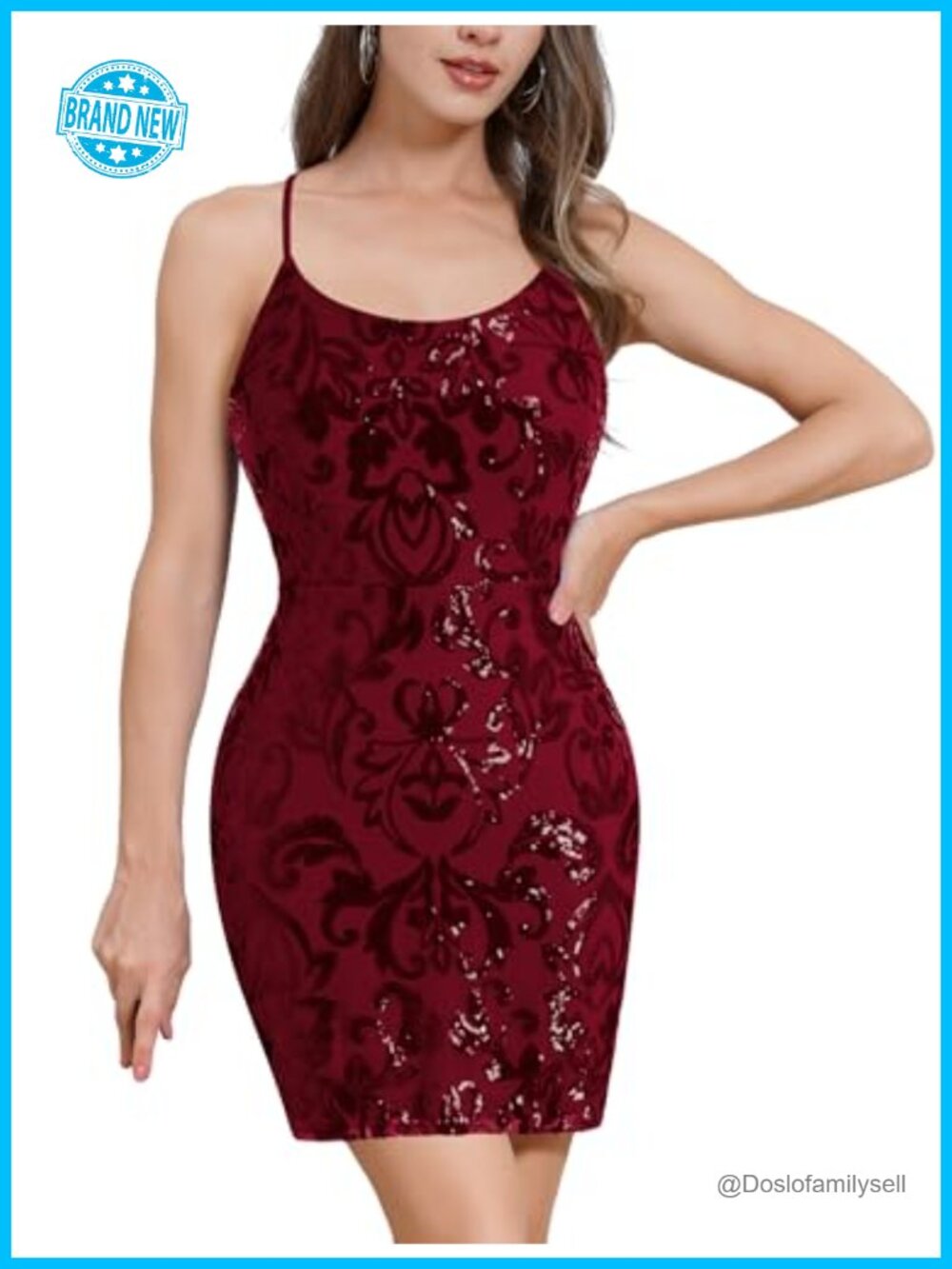 Sequin Bodycon Mini Dress Spaghetti Strap Homecoming Party